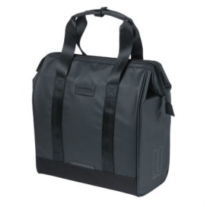 Sacoche Arriere Velo Laterale Basil Grand Tarpaulin Shopper Noir Droit/gauche Waterproof 23l (34x19x35cm)