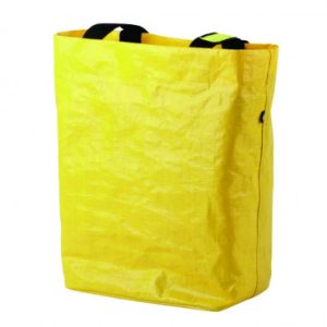 Sacoche Arriere Velo Laterale Jaune (Materiau Recycle) Fixation Porte Bagage Sur Crochet Charge Maximale 5kg