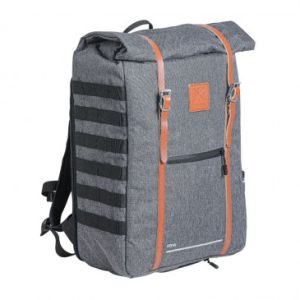 Sacoche Arriere Velo Laterale Sac à Dos Zefal Urban Backpack Gris 27l Fixation Sur Porte Bagage (30x45x13) - Fabrique en Materiau Recycle