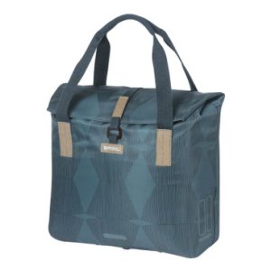 Sacoche Arriere Velo Laterale Sac Bandouliere Basil City Shopper Elegance Bleu Estate Droit/gauche 20/26l Fixation Hook-on Porte Bagage Fermeture Pliant Anti-pluie