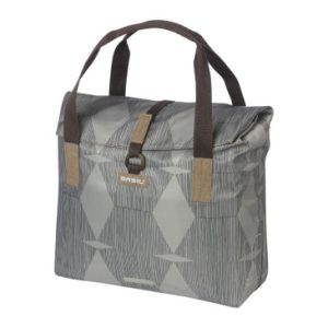 Sacoche Arriere Velo Laterale Sac Bandouliere Basil City Shopper Elegance Taupe Droit/gauche 20/26l Fixation Hook-on Porte Bagage Fermeture Pliant Anti-pluie