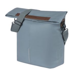 Sacoche Arriere Velo Laterale Sac Bandouliere Basil City Shopper Vegan Bleu Imitation Cuir Droit/gauche 14/16l Fixation Hook-on Porte Bagage Fermeture Pliant Anti-pluie avec Reflechissant