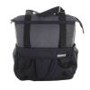 Sacoche Arriere Velo Laterale Shopper XL Noir/gris Waterproof Fixation Porte Bagage avec Hook-on 20l (32x16x37cm)