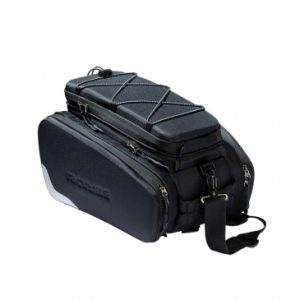 Sacoche Arriere Velo Racktime Odin Noir Fixation Porte Bagage (L 37cm X L 24cm X H 24cm) - Compatible Systeme Racktime Snapit (Avec Sacoches Laterale Rabatables)