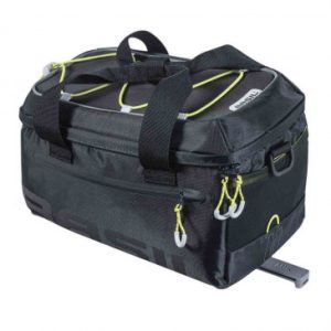 Sacoche Arriere Velo Trunkbag Basil Miles 7l Noir (Fixation Sur Porte Bagage) Waterproof Fixation Systeme Mik (Inclus) (21x32x19cm)