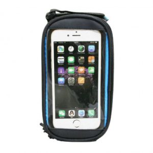 Sacoche de Cadre/potence Velo Smartphone pour Telephone Portable / I-phone Fixation à Velcro (19.5x10x9cm)