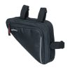 Sacoche de Cadre Velo Basil Triangle Sport Noir Fixation Velcro 1.7l avec Poche Filet