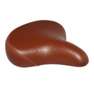 Selle Gravity City Classic Unisex Relaxed Marron Vintage avec Ressorts Argent 268x258mm Rail Acier