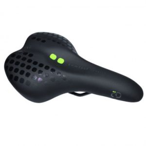 Selle Gravity City Confort Density Line Unisex Athletic Noir Deco Vert/gris 270x175mm Rail Acier Noir