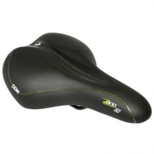 Selle Gravity City Confort Fluidy Femme Noir Moderate 270x195mm Rail Acier Noir avec Shok Absorber