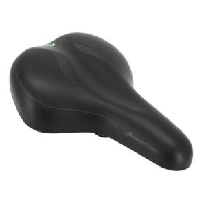 Selle Gravity City Fluidynamic Double Densite Confort 50 Moderate Noir avec Elastomeres 272x192mm