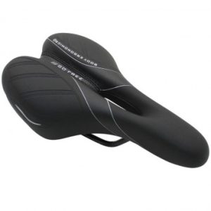 Selle Gravity City Go Free Femme Noir Deco Sport Noir 260x155mm avec Trou Central Rail Acier Noir