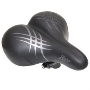 Selle Gravity City Strace Phoenix Femme Relaxed Noir 255x225mm avec Chariot Rail Acier Noir avec Amortisseur