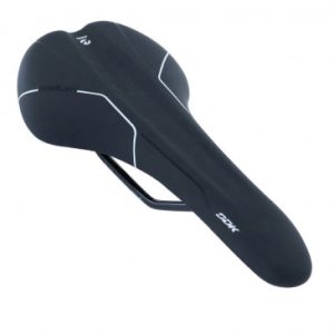 Selle Gravity Route / VTT Kallum Noir Liseret Blanc 281x140mm Rail Acier Noir