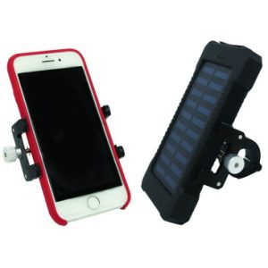 Support Smartphone/telephone Coolride Alu Universel avec Fixation Guidon et Batterie Solaire (Vendu à L'unite)