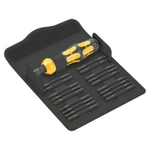 Tournevis à Frapper Wera 900 Kompakt Embouts/lames Interchangeables Noir/jaune (Set 19 Pieces) -marque Allemande pour Les Ateliers-