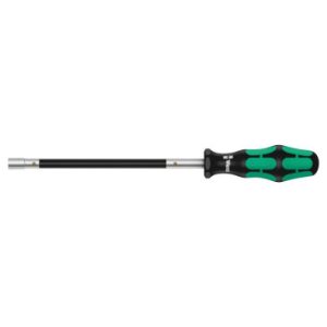 Tournevis à Tete Flexible Wera 391 6 Pans Diam 6 Mm Noir/vert (Vendu à L'unite) -marque Allemande pour Les Ateliers-