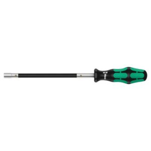 Tournevis à Tete Flexible Wera 391 6 Pans Diam 7 Mm Noir/vert (Vendu à L'unite) -marque Allemande pour Les Ateliers-