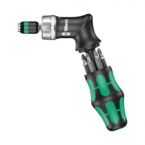 Tournevis Pistolet Cle à Cliquet Wera 17 Mm (Vendu avec 6 Embouts : 4 Hexagone + 2 Torx) -marque Allemande pour Les Ateliers-