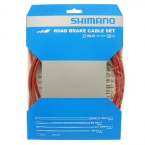 Transmission Frein Route Shimano Rouge/cable Teflon (Kit Transmission 2cables/2 Gaines)