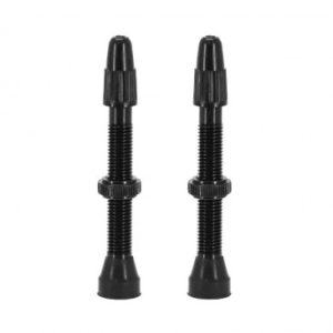 Valve de Pneu Tubeless Presta Vittoria 40 Mm Alu Noir Obus Demontable (Vendu à La Paire Sur Carte)