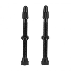 Valve de Pneu Tubeless Presta Vittoria 60 Mm Alu Noir Obus Demontable (Vendu à La Paire Sur Carte)