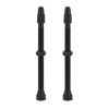 Valve de Pneu Tubeless Presta Vittoria 80 Mm Alu Noir Obus Demontable (Vendu à La Paire Sur Carte)