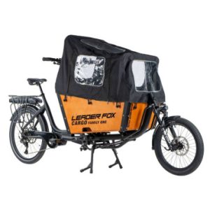 Velo Electrique/vae Cargo 20/26 Leader Fox E-bike Family One 2024 Mixte Noir Mat 9v Moteur Central Bafang M420 36v 80nm Batterie 20ah -offre de Lancement 2023-