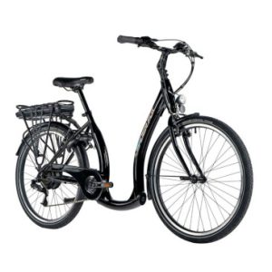 Velo Electrique/vae City 26 Leader Fox Holand 2024 Mixte Noir 7v Moteur Roue Ar Bafang 36v 45nm Batterie 15ah (17'' - H44cm - Taille M - pour Adulte de 168cm à 178cm)