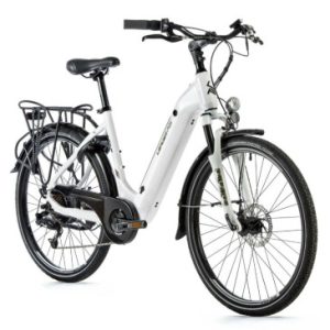 Velo Electrique/vae City 26 Leader Fox Lotus 2023 Mixte Blanc 7v Moteur Roue Ar Bafang 36v 45nm Batterie 15ah (16