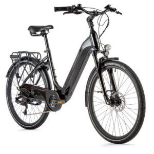 Velo Electrique/vae City 26 Leader Fox Lotus 2023 Mixte Noir 7v Moteur Roue Ar Bafang 36v 45nm Batterie 15ah (18'' - H46cm - Taille M - pour Adulte de 168cm à 178cm)