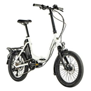 Velo Electrique/vae Pliant City 20 Leader Fox Harlan 2023 Mixte Blanc 8v Moteur Central Bafang M300 36v 80nm Batterie 14ah