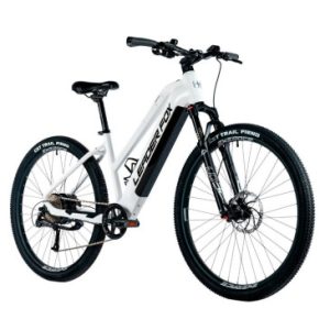 Velo Electrique/vae VTT 29 Leader Fox Arimo 2024 Femme Blanc Brillant 9v Moteur Roue Ar Bafang 36v 45nm Batterie 20ah (19'' - H48cm - Taille L - pour Adulte de 178cm à 185cm)