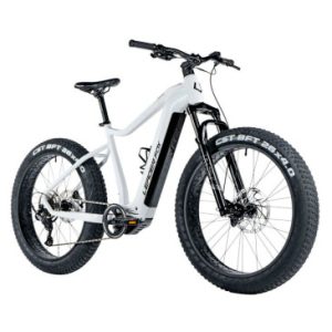 Velo Electrique/vae VTT Fat Bike 26 Leader Fox Braga 2024 Blanc 9v Moteur Central Bafang M510 36v 95nm Batterie 23