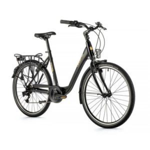 Velo Musculaire City Bike 26 Leader Fox Domesta 2023 Femme Noir 7v Cadre Alu 19 Pouces (Taille Adulte 175 à 183 Cm)