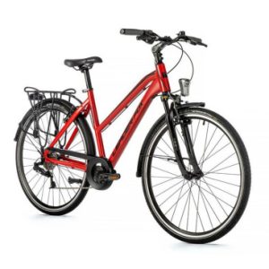 Velo Musculaire City Bike 28 Leader Fox Ferrara 2023 Femme Rouge Ducati 8v Cadre 16