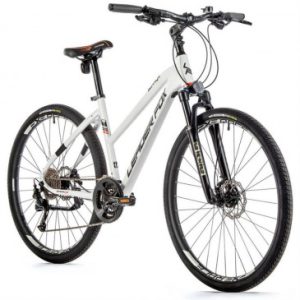 Velo Musculaire Vtc 28 Leader Fox Sumava 2023 Femme Blanc Mat 9v Cadre 18 Pouces (Taille Adulte 170 à 178 Cm)