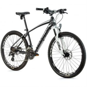 Velo Musculaire VTT 26 Leader Fox Factor 2022 Noir Mat/blanc 7 V Cadre Alu 20 Pouces (Taille Adulte 180 à 188 Cm)