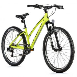 Velo Musculaire VTT 26 Leader Fox Mxc 2023 Femme Jaune Fluo 8v Cadre 18 Pouces (Taille Adulte 170 à 178 Cm)