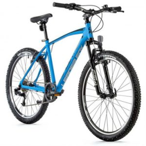 Velo Musculaire VTT 26 Leader Fox Mxc 2023 Homme Bleu Mat 8v Cadre 16 Pouces (Taille Adulte 160 à 168 Cm)