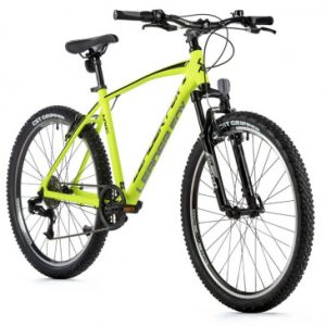 Velo Musculaire VTT 26 Leader Fox Mxc 2023 Homme Jaune Fluo 8v Cadre 16 Pouces (Taille Adulte 160 à 168 Cm)