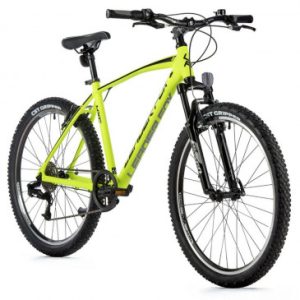 Velo Musculaire VTT 26 Leader Fox Mxc 2023 Homme Jaune Fluo 8v Cadre 18 Pouces (Taille Adulte 170 à 178 Cm)