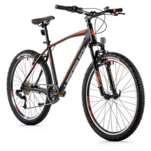 Velo Musculaire VTT 26 Leader Fox Mxc 2023 Homme Noir Mat/orange 8v Cadre 14 Pouces (Taille Adulte 150 à 158 Cm)