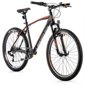 Velo Musculaire VTT 26 Leader Fox Mxc 2023 Homme Noir Mat/orange 8v Cadre 16 Pouces (Taille Adulte 160 à 168 Cm)