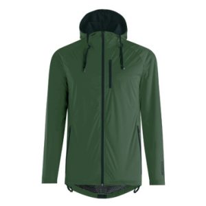 Veste de Pluie Adulte Gist Giacca Waterproof 15 Micron avec Capuche Vert Kaki L -5276