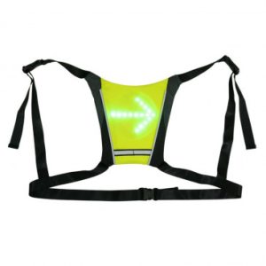 Veste/gilet/baudrier Securite avec Signalisation Integree 48 Leds avec Indicateur Direction et Telecommande Cintre Sans Fil (H20xl20cm) Rechargeable Usb