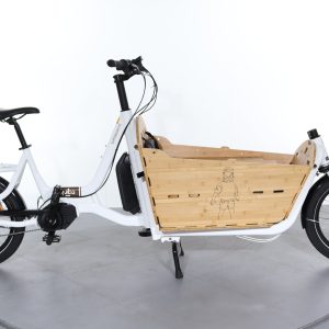 Vélo Cargo Électrique Yuba Super Cargo chargeur frontal blanc modèle 2021