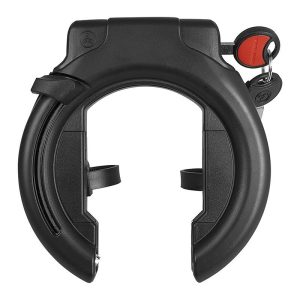 Antivol Velo Fer A Cheval Trelock Rs453 Noir Avec Fixation (Pour Pneu Ballon) (Ecart Pour Pneu 72Mm)