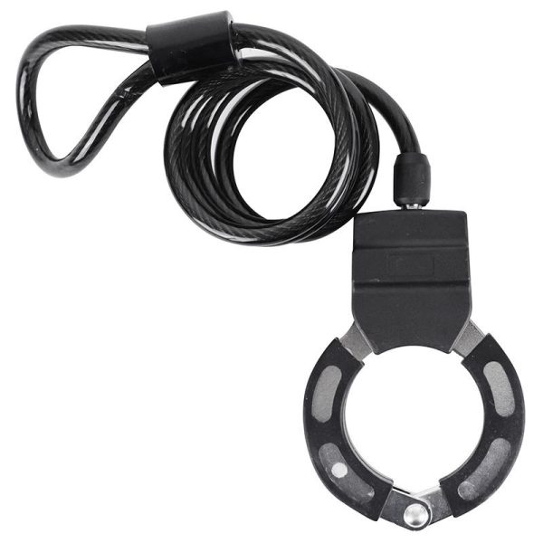 Antivol Velo - Trottinette Cable A Boucle Avec Menotte Diam 8Mm L1M - Livre Avec 2 Cles  -Niveau Securite 6