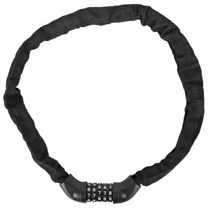 Antivol Velo - Trottinette Chaine A Code Acier Longueur 85Cm Noir  - Niveau Securite 8